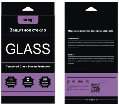 Защитное стекло Ainy (0,33mm) 9H для Sony Xperia Tablet Z4 Прозрачный