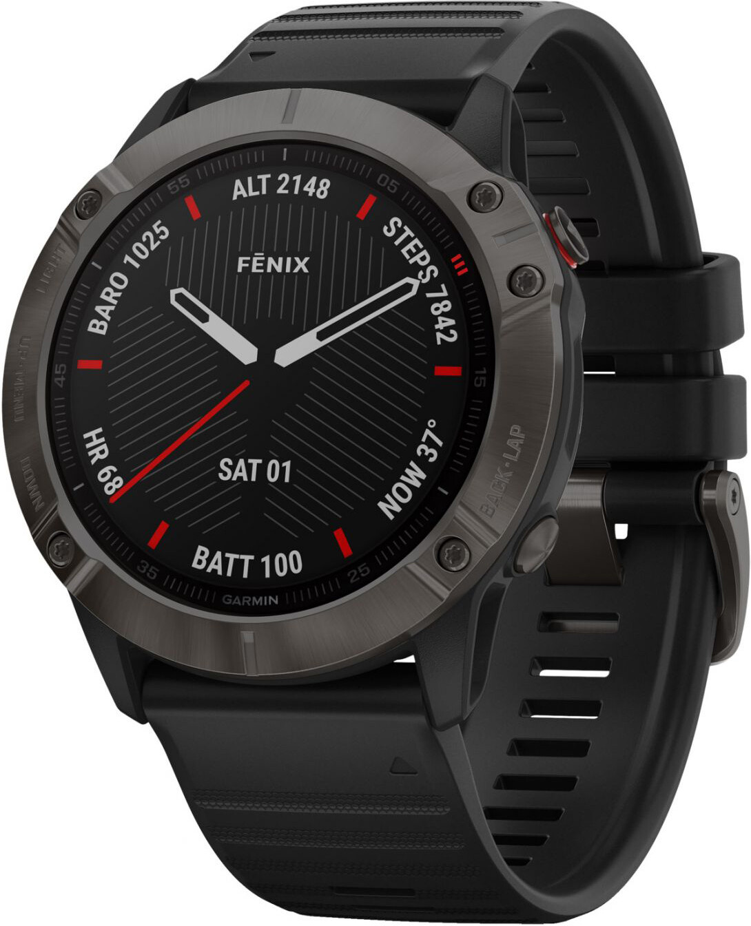 Умные часы Garmin Fenix 6X Sapphire DLC Black (Черный)