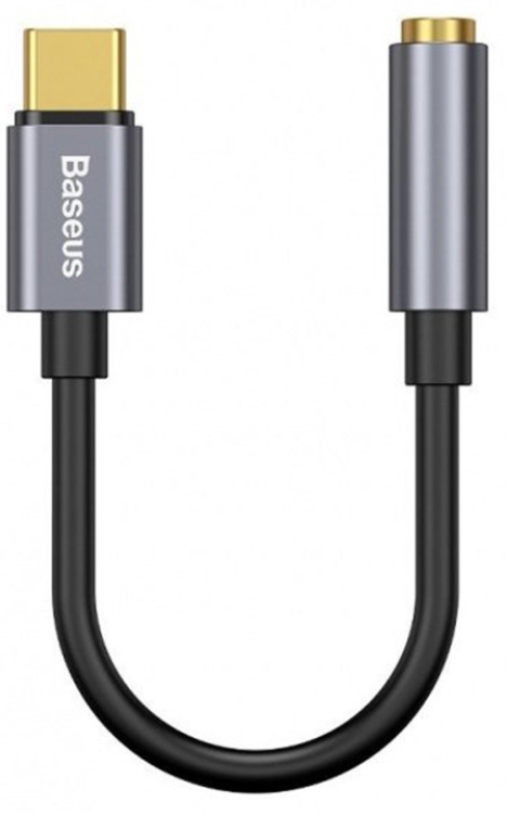 Аудио-адаптер Baseus USB Type-C - AUX 3.5мм Baseus L54 (CATL54-OG) Grey (Серый)