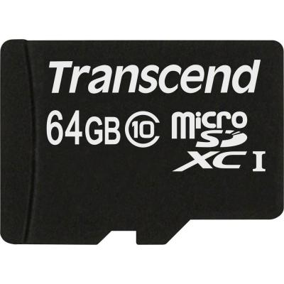 Карта памяти Transcend Micro SDXC Premium 300X 64GB Class 10 Переходник в комплекте (TS64GUSDXC10)