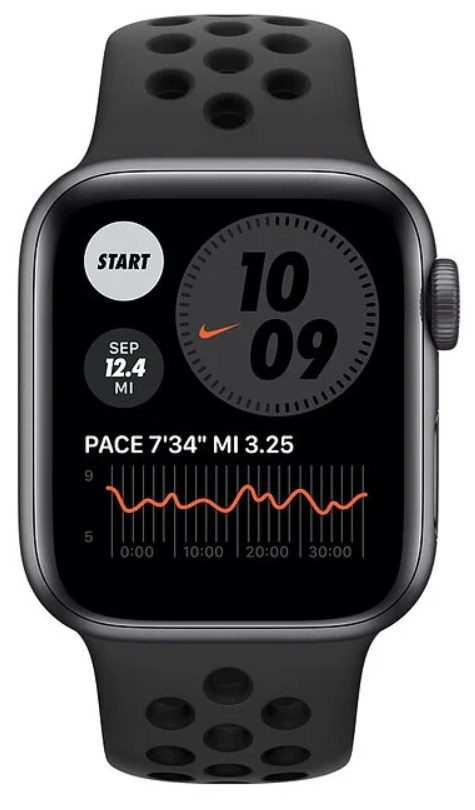 Apple Watch Series 6 GPS 40mm Aluminum Case with Nike Sport Band Space Gray (Серый космос/антрацитовый/черный)