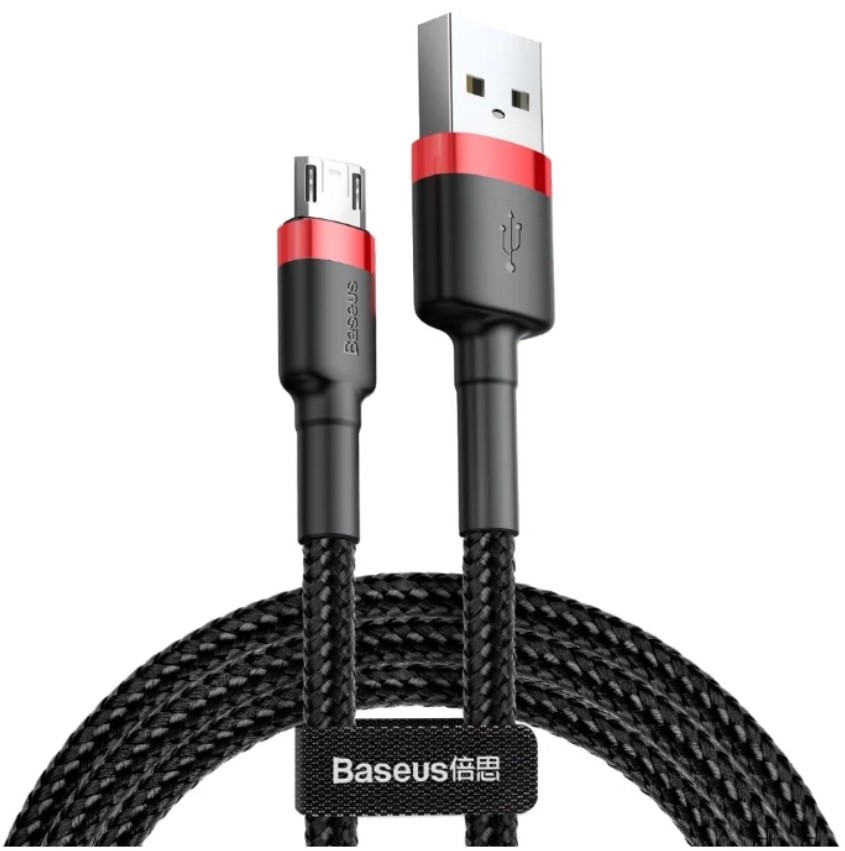 Кабель Micro USB Baseus CAMKLF-C91 Cafule USB - microUSB 2м Black/Red (Черный/Красный)