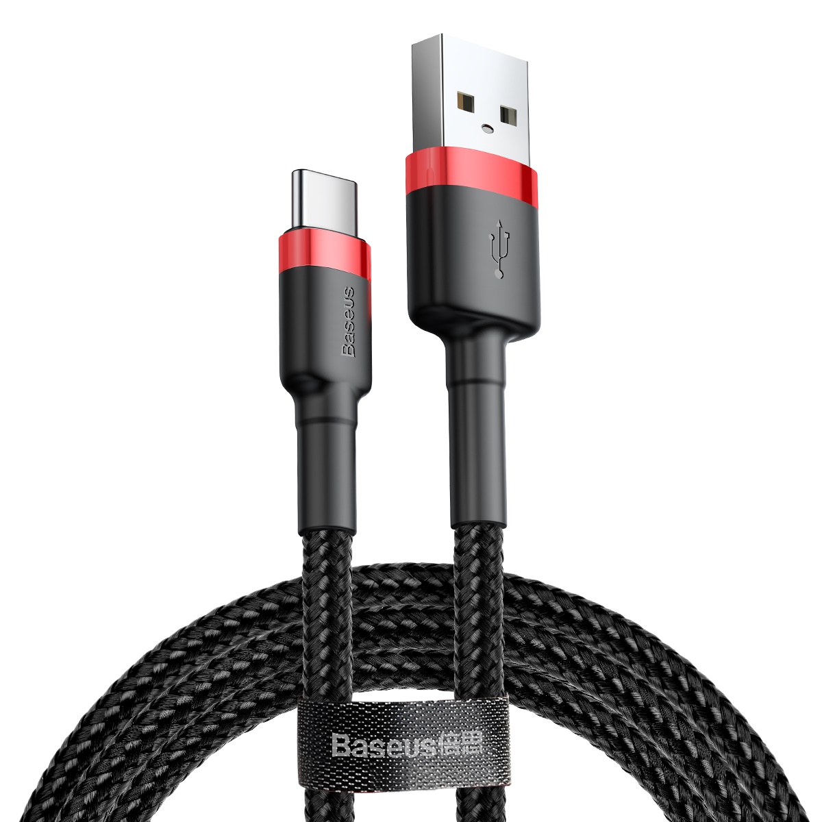 Кабель Type-C Baseus CATKLF-A91 Cafule Cable USB For Type-C 3A 0,5м Black/Red (Черный/Красный)