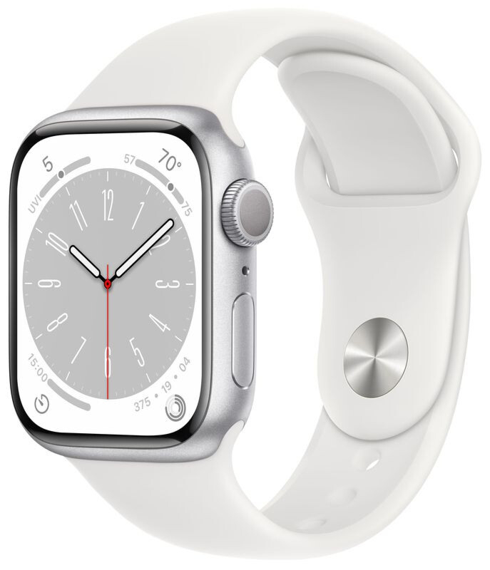 Умные часы Apple Watch Series 8, 41mm Global Silver Sport Band