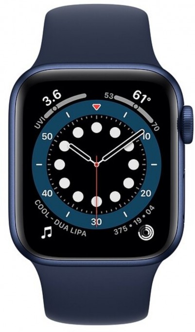 Умные часы Apple Watch Series 6 GPS 44mm Aluminum Case with Sport Band Blue (Синий/темный ультрамарин)