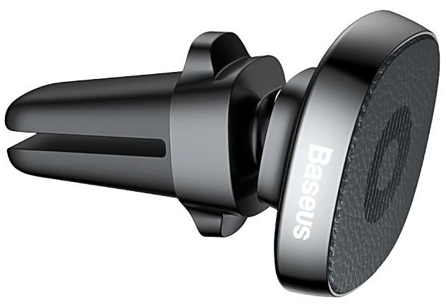 Магнитный автомобильный держатель Baseus rivity Series Pro Air outlet Magnet Bracket (Genuine leather) SUMQ-PR01 Black (Черный)