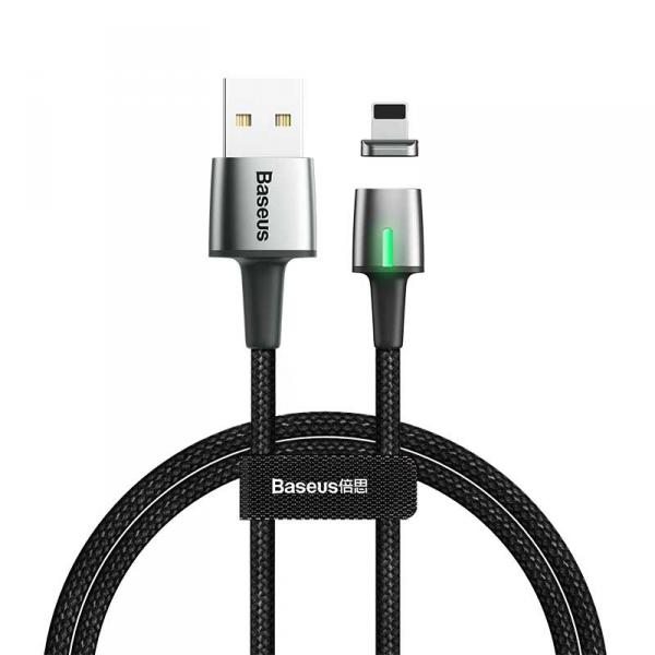 Кабель Lightning Baseus CALXC-B01 Zinc Magnetic Cable USB For iP 1.5A 2м Black (Черный)