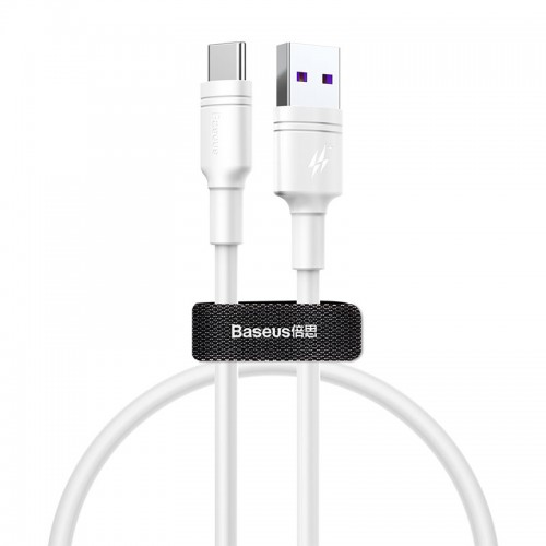Кабель Type-C Baseus CATSH-B02 Double-ring Huawei quick charge cable USB For Type-C 5A 1м White (Белый)