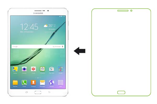 Защитное стекло Ainy (0,33mm) 9H для Samsung Galaxy Tab S2 8.0 Прозрачный