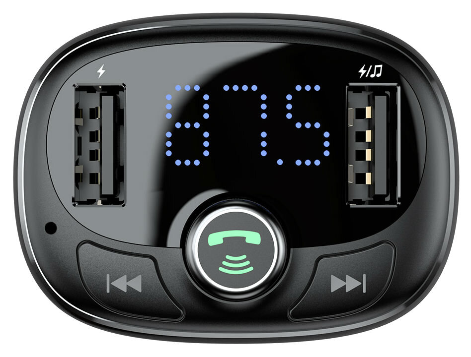Автомобильная зарядка Baseus T typed Bluetooth MP3 CCALL-TM01 Black (Черный)
