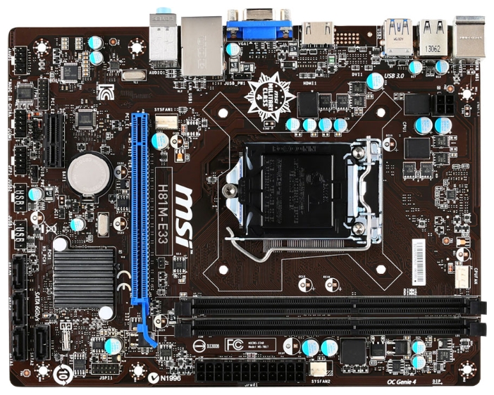 Материнская плата MSI H81M-E33 LGA 1150, mATX, Retail