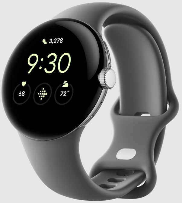 Умные часы Google Pixel Watch Bluetooth Polished Silver/Charcoal band