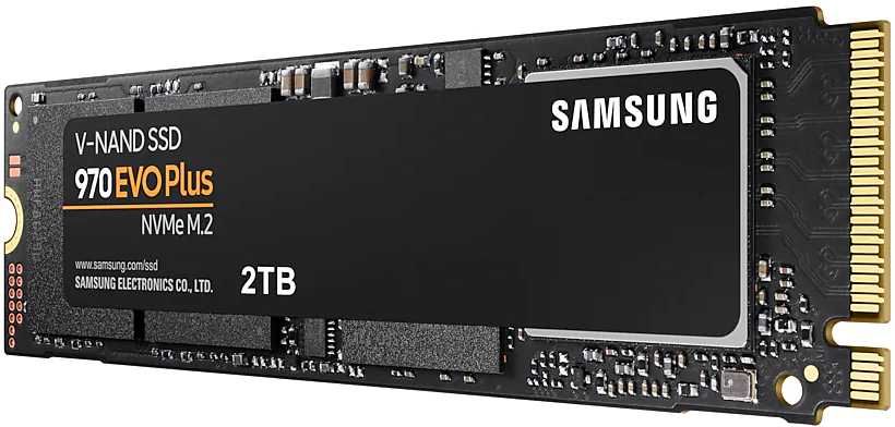 SSD Накопитель Samsung 970 EVO Plus, 2 000Gb, M.2 2280, PCI-E x4, SSD (MZ-V7S2T0BW)