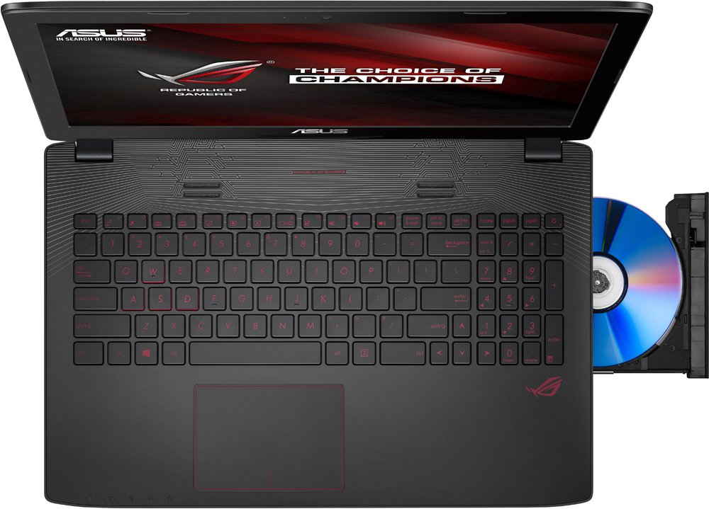 Игровой ноутбук Asus ROG GL552VW-CN678T ( Intel Core i7 6700HQ/16Gb/1000Gb HDD/256Gb SSD/nVidia GeForce GTX 960M/15,6"/1920x1080/DVD-RW/Windows 10) Черный