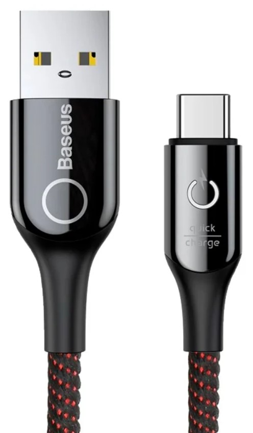 Кабель Type-C Baseus CATCD-01 C-shaped USB to Type-C 3A 1м Black (Черный)