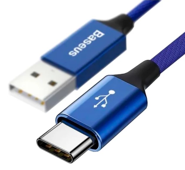Кабель Type-C Baseus CATYW-B03 Artistic striped cable USB For Type-C 3A 5м Blue (Синий)