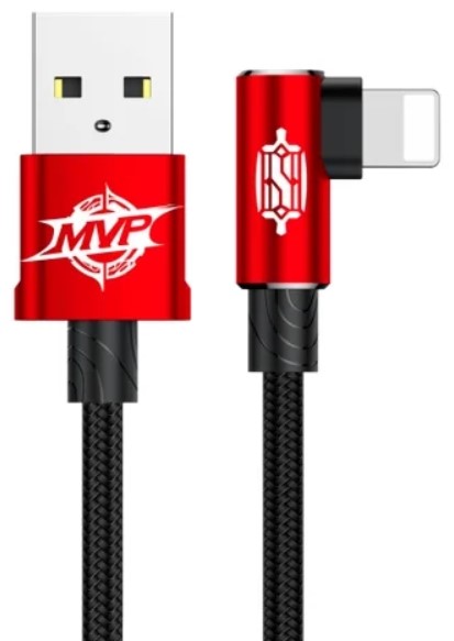 Кабель Lightning Baseus CATLMVP-B09 MVP Elbow Type-C to iP Cable PD 18W 2м Red (Красный)