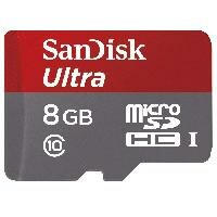 ����� ������ SanDisk Micro SDHC Ultra 320X 8GB Class 10 ���������� � ��������� (SDSDQUAN-008G-G4A)