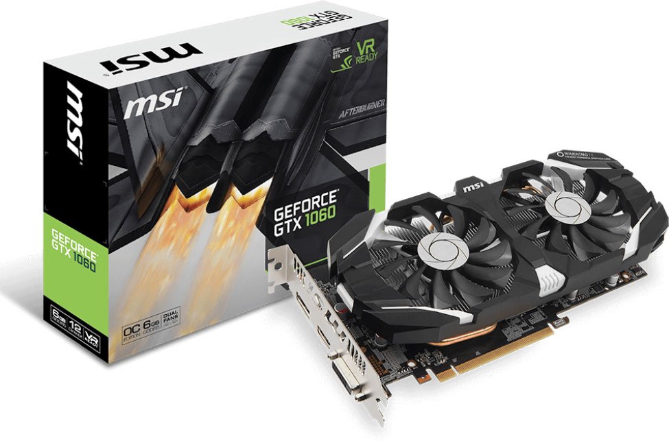 Видеокарта MSI GeForce GTX 1060 GTX 1060 6GT OCV1, 6Gb, GDDR5