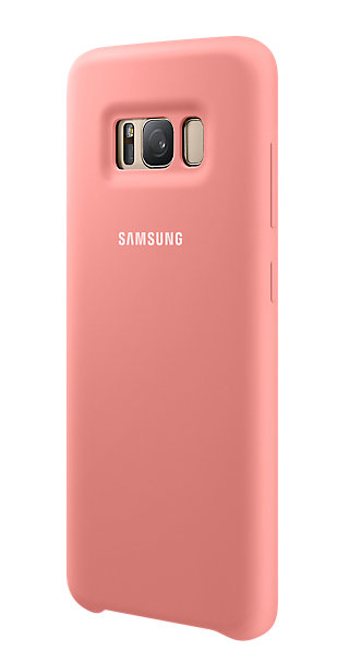 Силиконовая накладка Silicon Silky And Soft-Touch Finish для Samsung Galaxy S8 Розовый