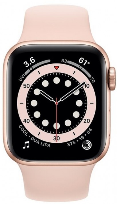 Умные часы Apple Watch Series 6 GPS 44mm Aluminum Case with Sport Band Gold (Золотистый/розовый песок)