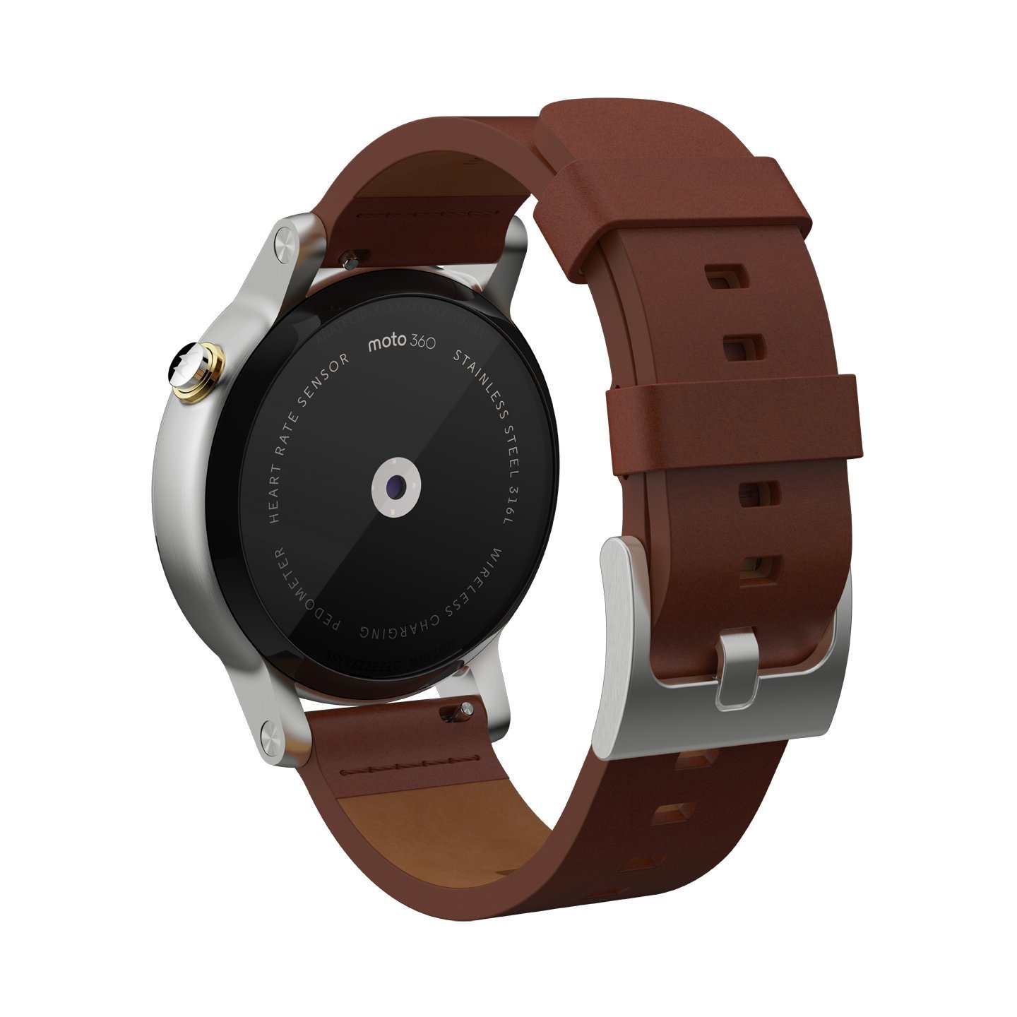 Умные часы Motorola Moto 360 2nd Gen (Leather) Cognac Leather, 46mm