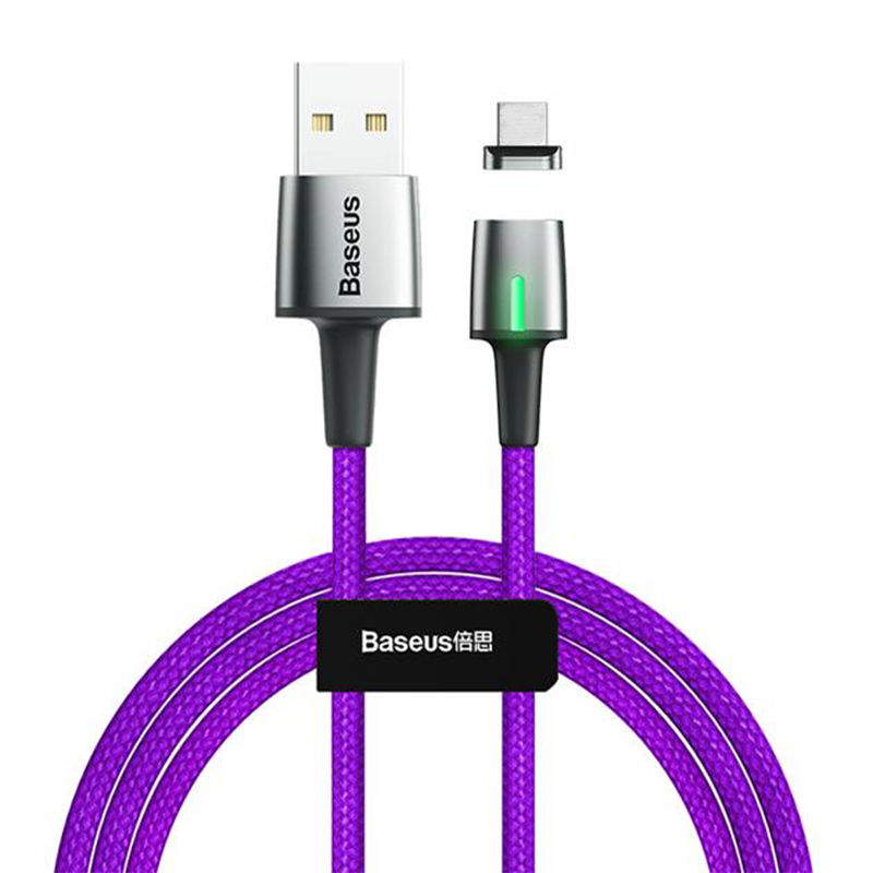Кабель Micro USB Baseus CAMXC-A05 Zinc Magnetic Cable USB For Micro 2.4A 1м Purple (Фиолетовый)