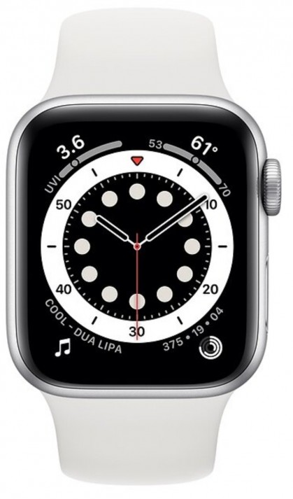 Умные часы Apple Watch Series 6 GPS 40mm Aluminum Case with Sport Band White (Серебристый/белый)