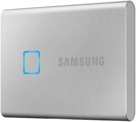 Внешний SSD Samsung Portable SSD T7 Touch 1Tb Silver (Серебристый)