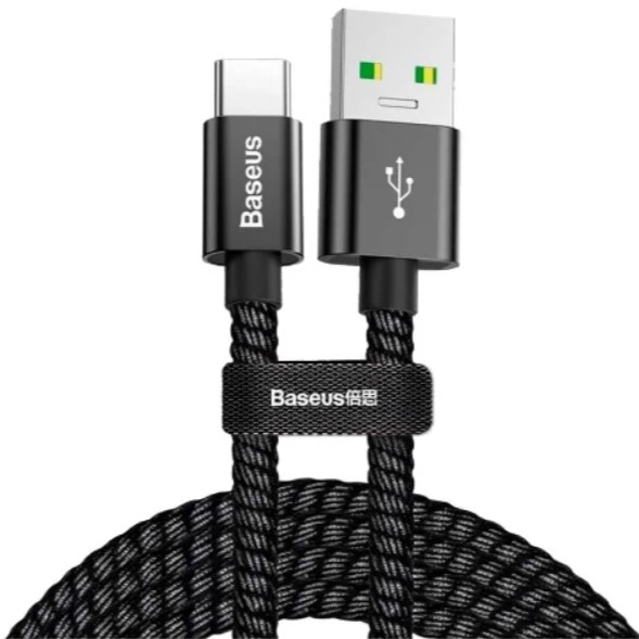 Кабель Type-C Baseus CATKC-A01 double fast charging USB cable USB For Type-C 5A 1м Black (Черный)