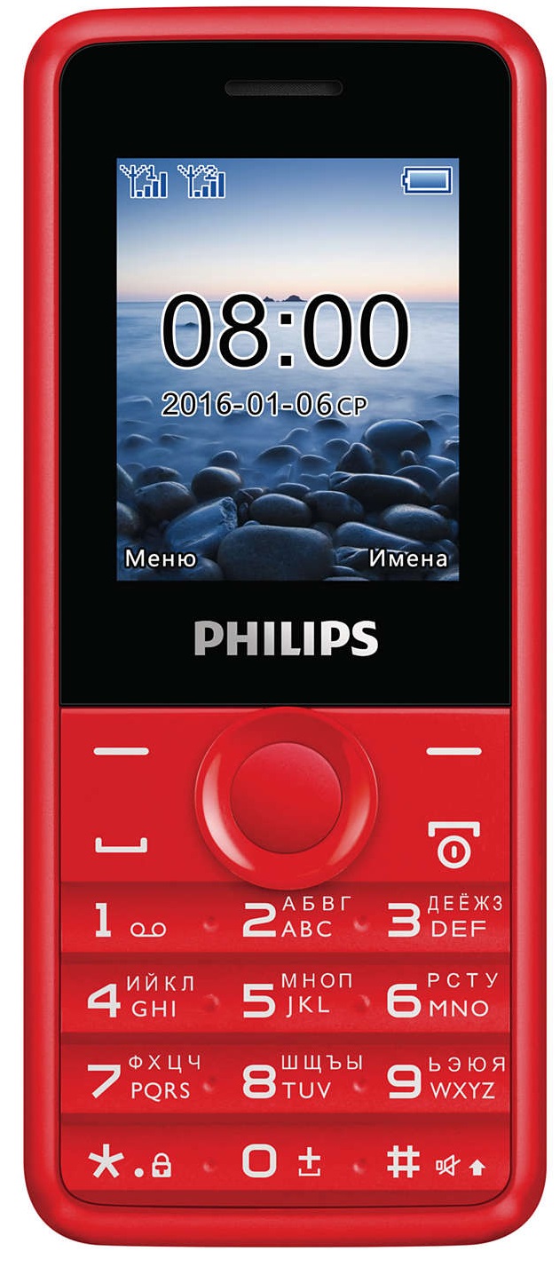 Мобильный телефон Philips E103 Red