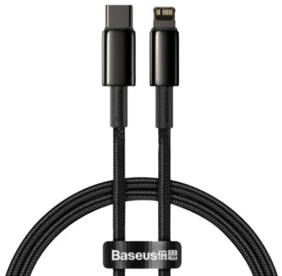 Кабель Baseus Tungsten Gold Fast Charging Cable USB Type-C - Lightning 20W (CATLWJ-01), 1м Black (Черный)