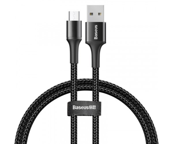 Кабель Micro USB Baseus CAMGH-D01 Halo Data Cable USB For Micro 3A 0,25м Black (Черный)