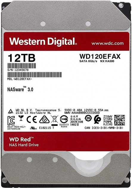 Жесткий диск Western Digital, , 3.5", SATA III, HDD (WD120EFAX)