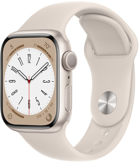 Умные часы Apple Watch Series 8, 45mm Global Starlight Sport Band