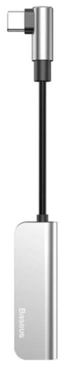 Аудио-адаптер Baseus CATL53-S1 Type-C Male to C 3.5mm Female Adapter L53 Black/Silver (Черный/Серебристый)
