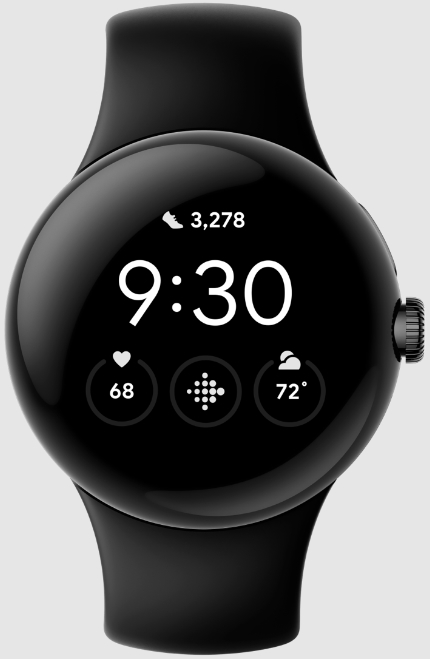 Умные часы Google Pixel Watch Bluetooth Matte Black/Obsidian band