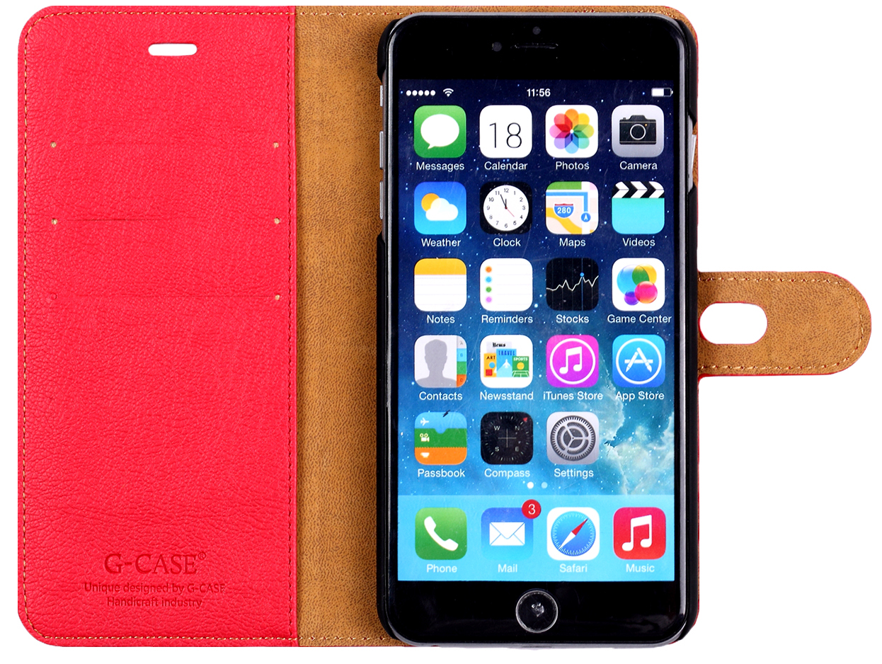 Чехол-книжка G-Case Prestige для Apple iPhone 6/6s Plus Red