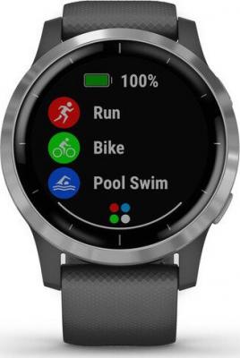 Умные часы Garmin Vivoactive 4 Gray (Серебристый/серый)