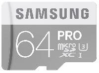 ����� ������ Samsung Micro SDXC PRO 64GB Class 10 ���������� � ��������� (MB-MG64EA)