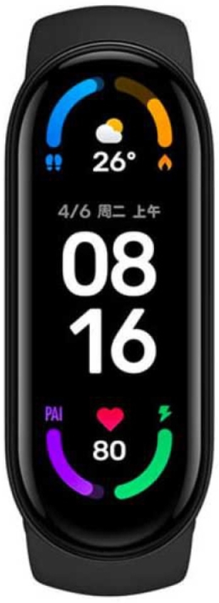 Умные часы Xiaomi Mi Band 6 (Международная глобальная версия) Black (Черный)