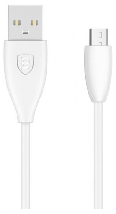 Кабель Micro USB Baseus CAMMY-02 Usb Cable to microUSB Small Pretty Waist 1м White (Белый) Круглый