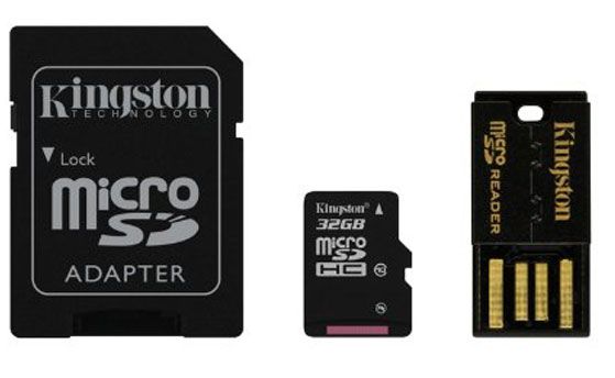 Карта памяти Kingston Micro SDHC 32GB Class 10 Кардридер (usb) в комплекте (MBLY10G2/32GB)