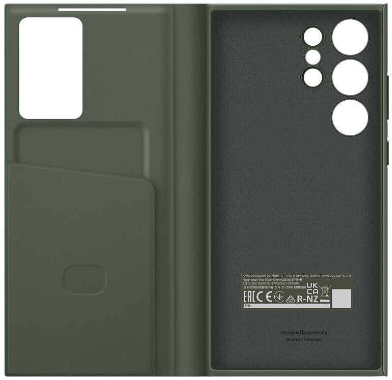 Чехол-книжка Smart View Wallet Case для Samsung Galaxy S23 Ultra Green (Зеленый)