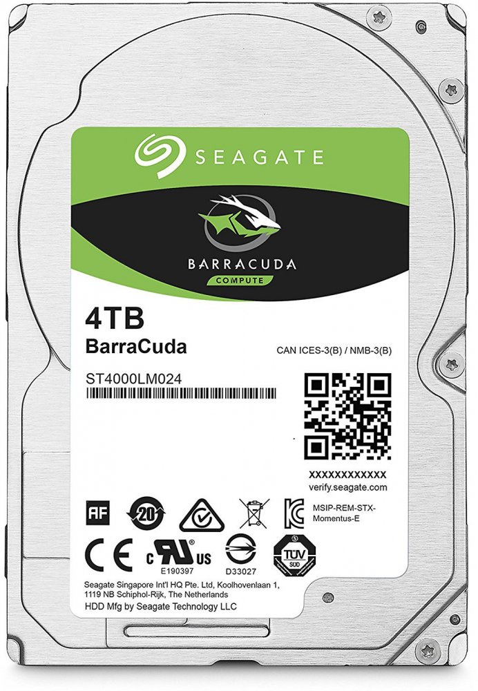 Жесткий диск Seagate Barracuda ST4000LM024, 4Tb, 2.5", SATA III, HDD (ST4000LM024)