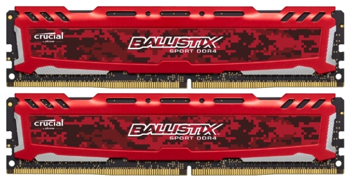 Оперативная память CRUCIAL Ballistix Sport LT BLS2C16G4D240FSE DDR4 - 2x 16Гб 2400, DIMM, Ret