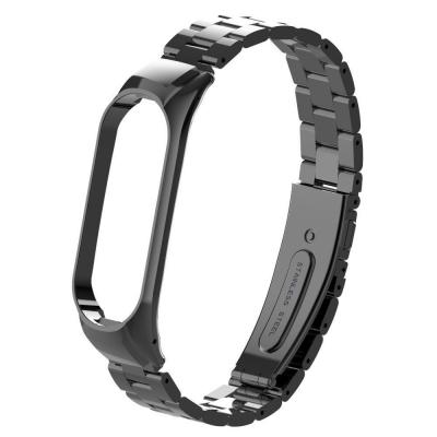 Ремешок Metal Strap для Xiaomi Mi Band 4 Black (Черный)