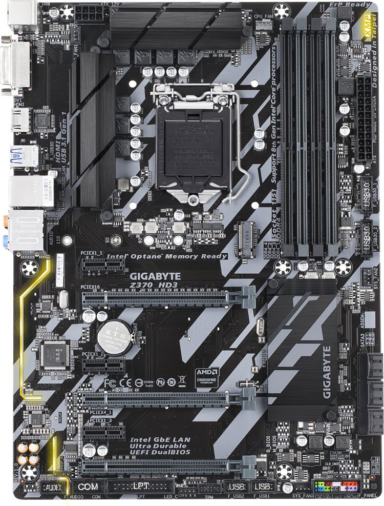 Материнская плата Gigabyte Z370 HD3, ATX, Retail
