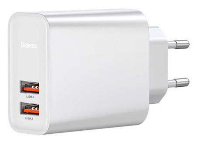 Сетевая зарядка Baseus CCFS-E02 Speed PPS Quick Charger 2xUSB White (Белый)