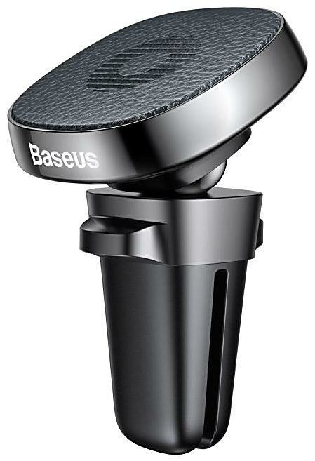 Магнитный автомобильный держатель Baseus rivity Series Pro Air outlet Magnet Bracket (Genuine leather) SUMQ-PR01 Black (Черный)